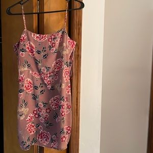 Boutique floral polyester mini dress, size small